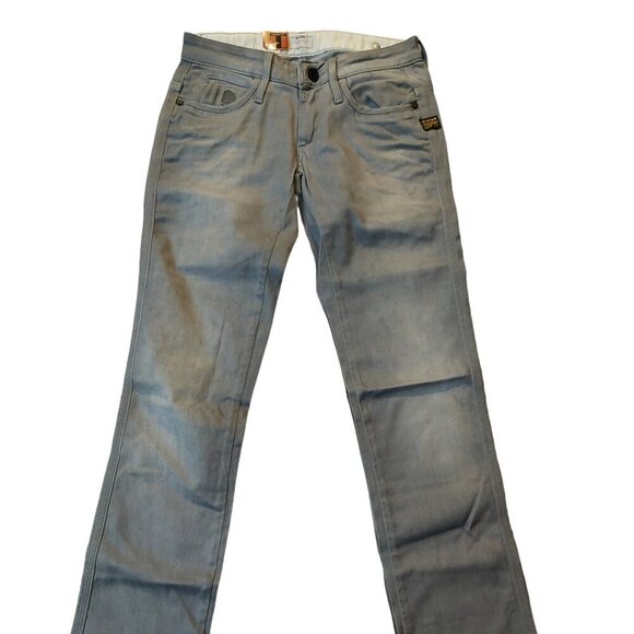 G-Star Raw Denim - Retro Vintage G-Star Raw Midge Dover Straight Leg Mist Grey Denim Jeans Sz 24 NW